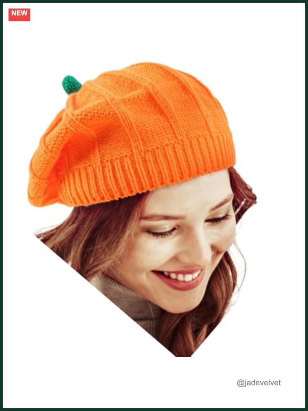 Pumpkin Knit Beret Beanie Plush Winter Warm Hat for Baby Toddler Kids